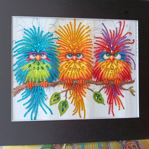 Hand Crafted Other - Colorful Owl Art Print